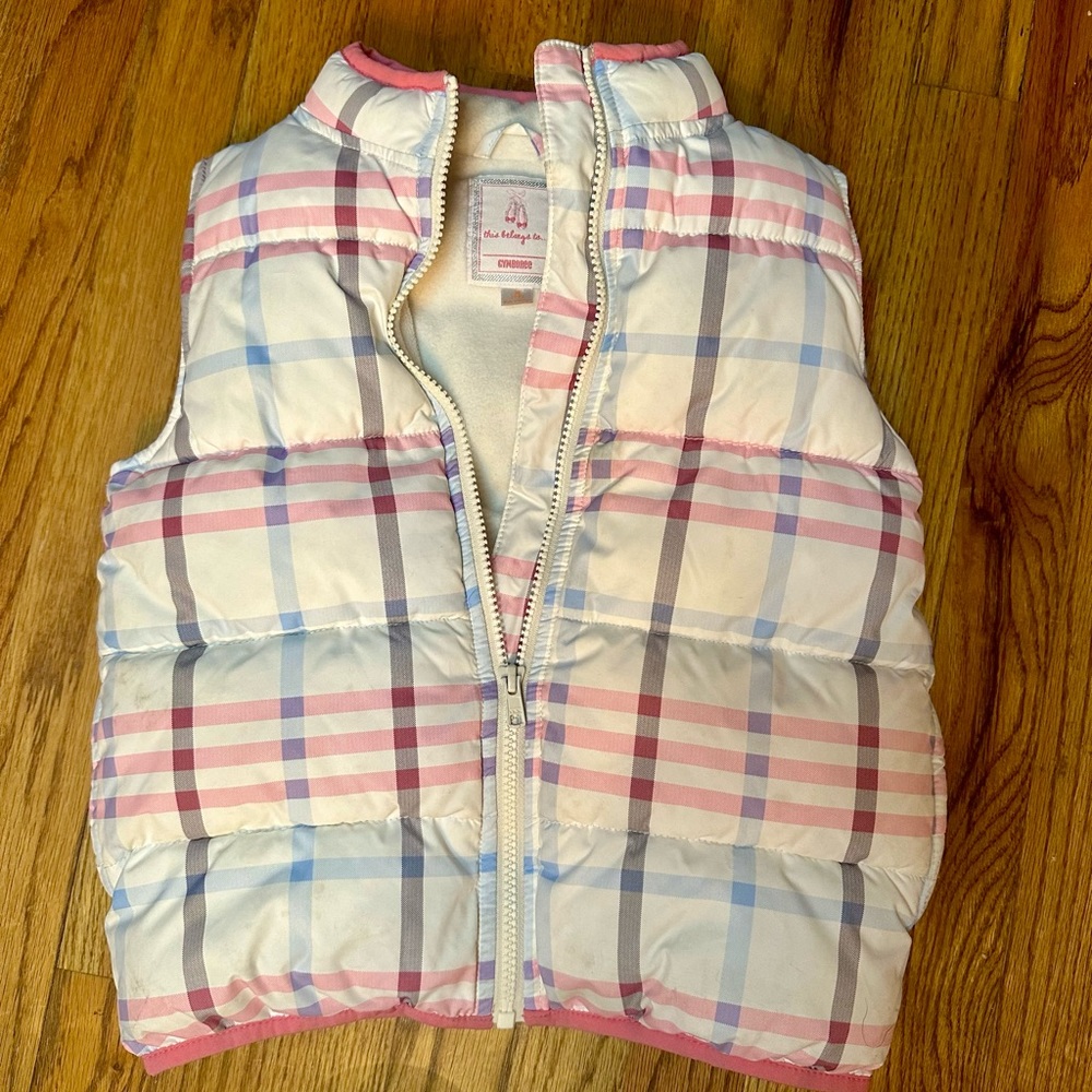 Gymboree girls ballet puffer vest